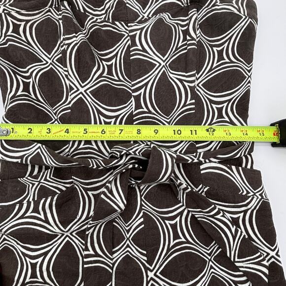 NWT Banana Republic Romper Women's Size 8 Brown & White Strapless Shorts Jumper - Picture 6 of 9